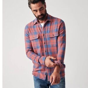 Faherty Red and Blue Plaid Men's Shirt